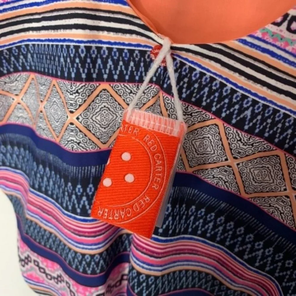 Red Carter Cali Knotted Side Maillot 1-Piece NWOT - Picture 8 of 10